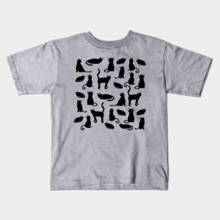 Black Cat Pattern Kids T-Shirt